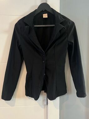 Black Button-Down Tailored Women's Shirt